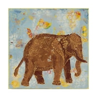 Zaštitni znak likovna umjetnost 'Brown Elephant' platno umjetnost Kellie Day