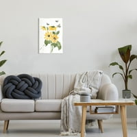 Stupell Industries zujajući pčele cvjetne cvjetove grafičke umjetnosti neradana umjetnost art print art, dizajn by lucille