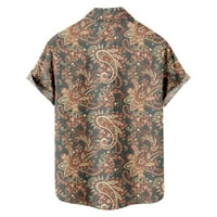 Muška majica s plemenskim printom Plus size vanjski ugrađeni vrhovi kratkih rukava osnovna modna Vintage ulična odjeća