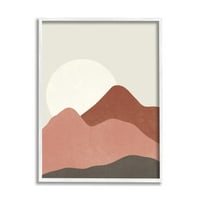 Stupell Indiss Desert Mountain Sunrise Pejzažni ton tonovi terakota, 14, Dizajn Taylor Shannon Designs