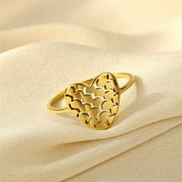 Prsten od srca, nježni Ljubavni prsten, prsten od riblje ljuske, prsten od sirene, svakodnevni nakit od nehrđajućeg čelika, ljetni