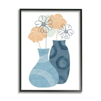 _ Vaza za cvijeće s uzorkom latica, kolaž s konturama, uokvirena zidna umjetnost, 20, dizajn Nicholasa holmana