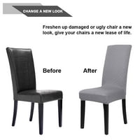 Jedinstvene ponude Stretch Pleteni stolica za ručavanje proklizavanja blijedo siva