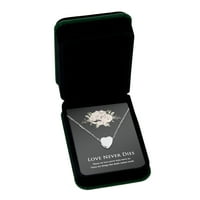 Anavia mini srčana kremacija nakit od nehrđajućeg čelika drži memorijalnu urnu ogrlicu za čovjeka s Ljubav nikad ne umire Comfort