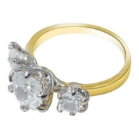 Tinejdžerski prstenovi svijetli prsten od cirkona nakit od bijelog kamena Modni nakit zaručnički prsten za žene