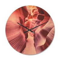 DesignArt 'Poznati pejzaž kanjona Antelope' Moderni drveni zidni sat