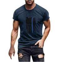 Rasprodaja muške košulje američke zastave muške Casual majice s okruglim vratom 3-inčni digitalni tisak sportske kratke hlače za