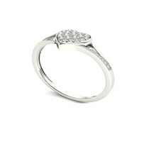 1 6CT TDW Dijamant 10K Dijamantni oblik bijelog zlata Dijamantni oblik Splita modni prsten