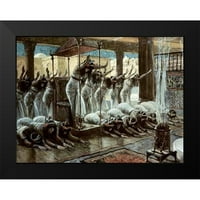 Tissot, James Black uokvirena suvremena muzejska umjetnička gravura pod nazivom Kraljica od Sabe posjećuje Salomona
