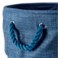 1. Galonski okrugli spremnici za pohranu tkanine srednje veličine, plavi