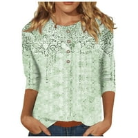 Ženski puloveri Plus veličine s cvjetnim printom za ljeto-proljeće, bluza košulja