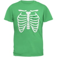 Dan svetog Patrika - Irska zelena majica za odrasle s djetelinom i srcem kostura-Mali