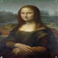 Zidni plakat Mona Lisa Leonarda Da Vincija s gumbima, 14.725 22.375