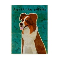 Zaštitni znak likovna umjetnost 'Australian Shepherd Red' platno umjetnost John W. Golden
