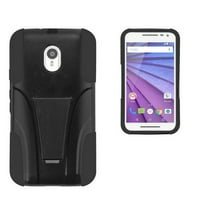 & E Shell Case Hyber za Motorola Moto G 3. generacija crna crna