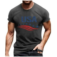 Ljetne majice za muškarce za muškarce kratkih rukava s okruglim vratom, retro modni pulover s printom koji upija znoj