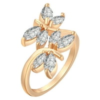 Kukusong Pokloni za Majčin dan Moda dijamant Moda Kreativni leptir ženski prsten nakit prstenovi za žene Žuta