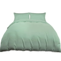 Jedinstvene ponude Pompoms pokrivač za pokriće set, blizanac, zelena