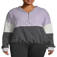Avia ženska plus veličina aktivna kapuljača pulover u boji