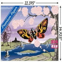 Zidni poster Godzilla-Mothra, 14.725 22.375