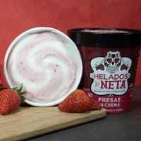 Helados la Neta Fresas Con Crema - jagode i krem ​​sladoled, fl oz