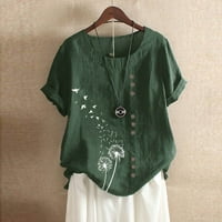 Ženske ljetne majice, pamučna majica kratkih rukava s okruglim vratom, jednobojne majice za žene u Kini