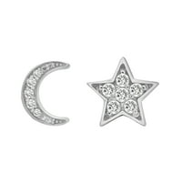 Dijamantni CTTW Zvjezdane i mjesečeve naušnice u srebrom za žene za žene