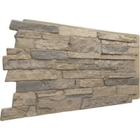 Ekena Millwork 49 W 1 2 H 1 4 d Acadia Ledge složeni kamen, kameni zid od kamenog kamena, panel, rockwall