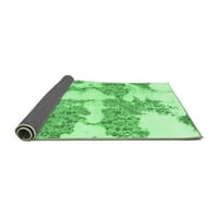 Moderni pravokutni apstraktni tepisi u smaragdno zelenoj boji za prostore tvrtke, 3' 5'