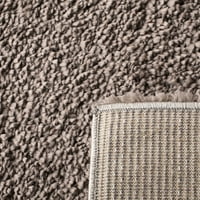 Jednobojni plišani čupavi tepih od 8' 10', Tamno siva