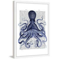 Marmont Hill Plava hobotnica 3 uokvirena tiskana slika