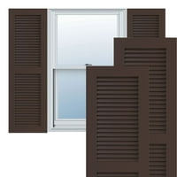 Ekena Millwork 12 W 25 H True Fit Pvc Dva jednaka kapka za luke, Raisin Brown