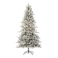 Blagdansko vrijeme 7,5 'umjetno božićno drvce od birminghamske smreke s predosvijetljenim toplim bijelim LED-om, zeleno, 7,5'