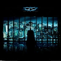 Strip film-mračni Vitez-Batman s pogledom na grad, zidni plakat s jednim listom, 22.375 34