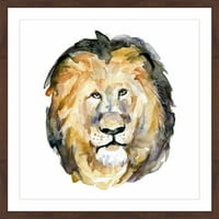 Marmont Hill Lion Face od Michelle Dujardin uokviren slikarski tisak