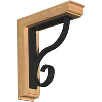 1 2 W 14 D 16 H Ashford Tradicionalni Ironcrest Smoot Bracket, zapadni crveni cedar