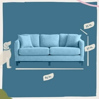 Gap Home tapecirana sofa na drva, mornarica