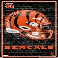 Cincinnati Bengals - plakat neonske kacige, 22.375 34