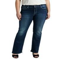 Silver Jeans Co. Ženske plus veličine suki srednjeg uzdizanja bootcut traperice veličine 12-24