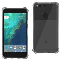 Google Pixel Clear Slučaj odbojnika sa zaštitom od jastuka u zraku u Clear Black-u za upotrebu s Google Pixel 3-Pack