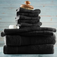 Set za ručnike za kupanje Clara Clark, pamučni luksuzni set mekoće, crno