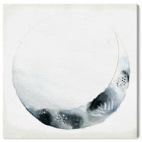 Wynwood Studio Astronomy and Space Wall Art Canvas Otistavlja 'Cresent Moon Flow' Moons - Crno, bijelo