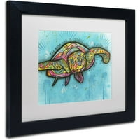 Zaštitni znak likovna umjetnost kornjača platna umjetnost Deana Russoa, bijela mat, crni okvir