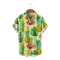 Elegantna havajska košulja s ovratnikom s ananasom, udobna majica s džepom za dame i muškarce