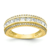 Prsten od djevičanskog zlata s karatnim kubičnim cirkonijem od žutog zlata