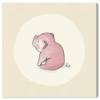 Wynwood Studio životinje zidne umjetničko platno ispisuje 'piggy' domaće životinje - ružičasta, bijela
