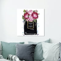 Wynwood Studio Mode and Glam Wall Art Canvas Otisci 'Memorij za lutke - parfemi Coco Roses - Crni, ružičasti