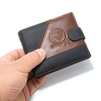 Novčanici muški kožni novčanik koji blokira tanak novčanik s pretincima za kreditne kartice, novčanicama, prozorom za osobnu iskaznicu
