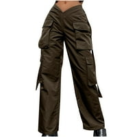 Ženske teretne hlače U Stilu uličnog stila modni dizajn kombinezoni s više džepova niskog struka hipi punk sportske hlače vojne vojne