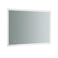 Kupaonsko ogledalo širine 48 inča i visine 36 inča s LED osvjetljenjem u stilu u stilu i funkcijom protiv zamagljivanja